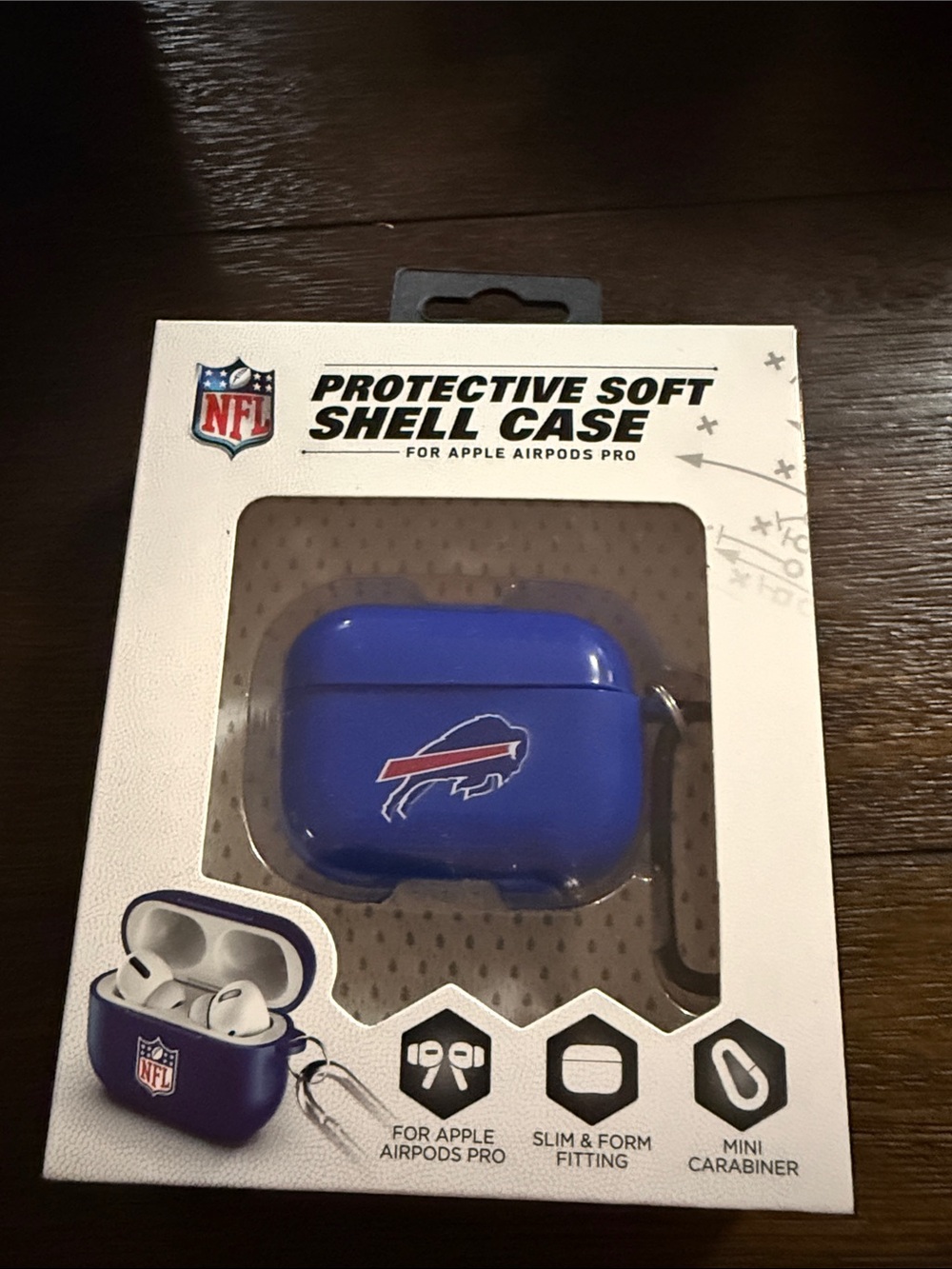 NFL Buffalo Bills Blue Protective Soft Shell Case for Apple AirPods Pro